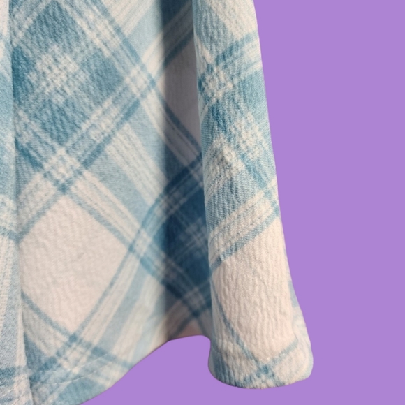 Midnight Hour: Blue & White Plaid Double Lace-Up Skirt - Picture 13 of 14